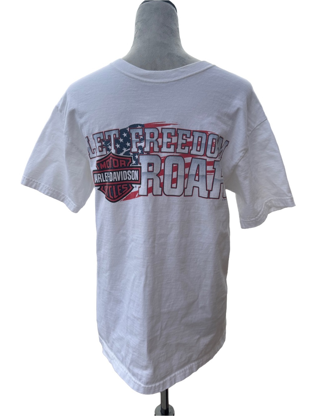 Vtg Harley Davidson Y2K Men Shirt M Gatlinburg TN Smoky Mountain White Tee USA